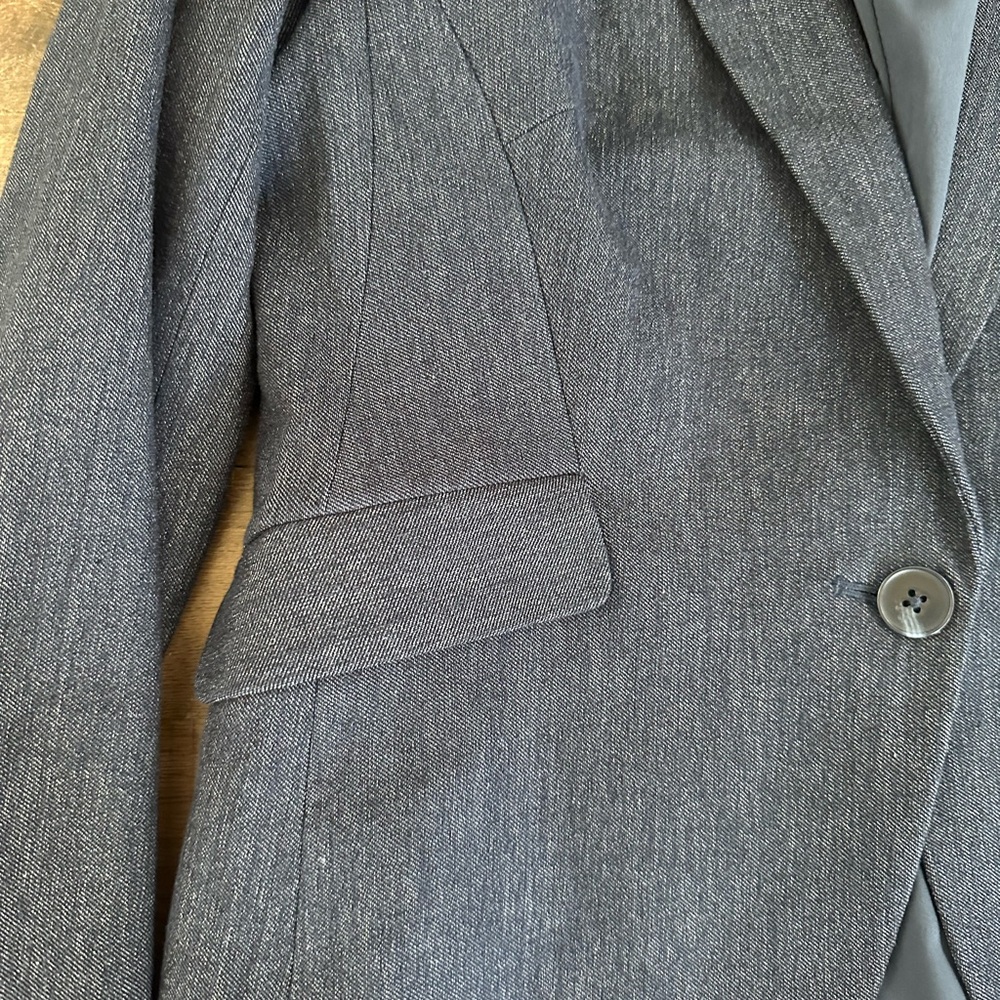 Express editor studio stretch twill navy Blazer Pant set jacket M, pants 10R - Picture 3 of 13